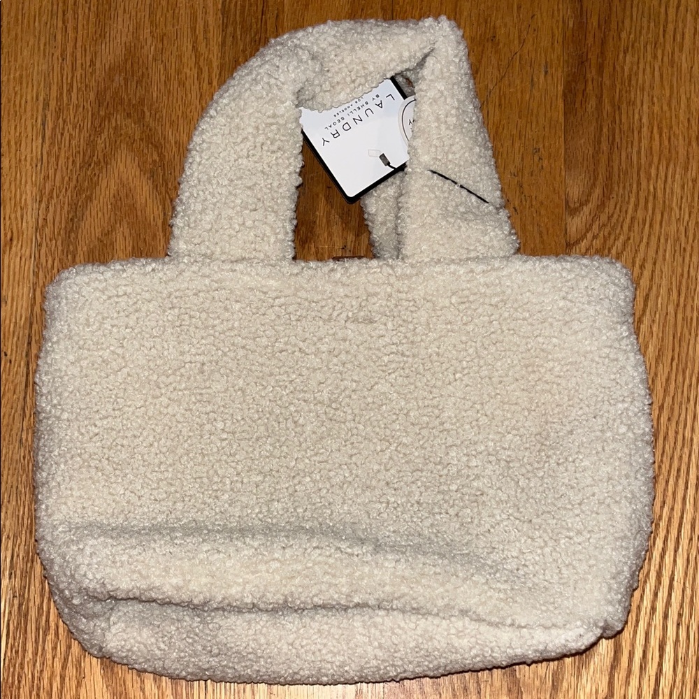 Laundry By Shelli Segal Small Teddy Cream Tote